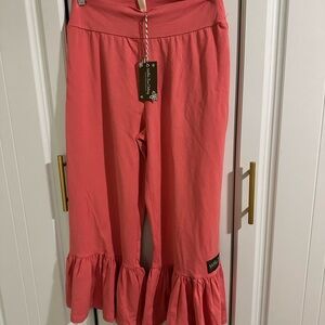 Matilda Jane Coral Ruffle Cropped Pants
